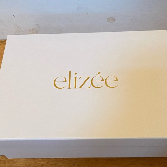 Floral Denim Leather Platform Heels by Elizee - Picture 9 of 9